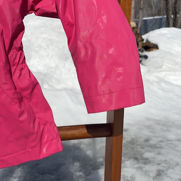 Girls Sportek Pink Raincoat 3T Jacket Zippered Coat Toddler Children - Picture 3 of 8